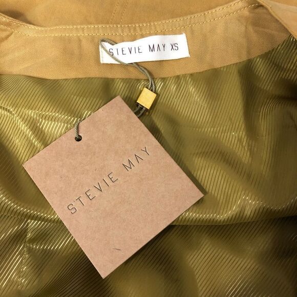 Revolve Stevie May Alto Cotton Twill Belted Zip Up Mini Dress Mustard Yellow - Picture 9 of 11